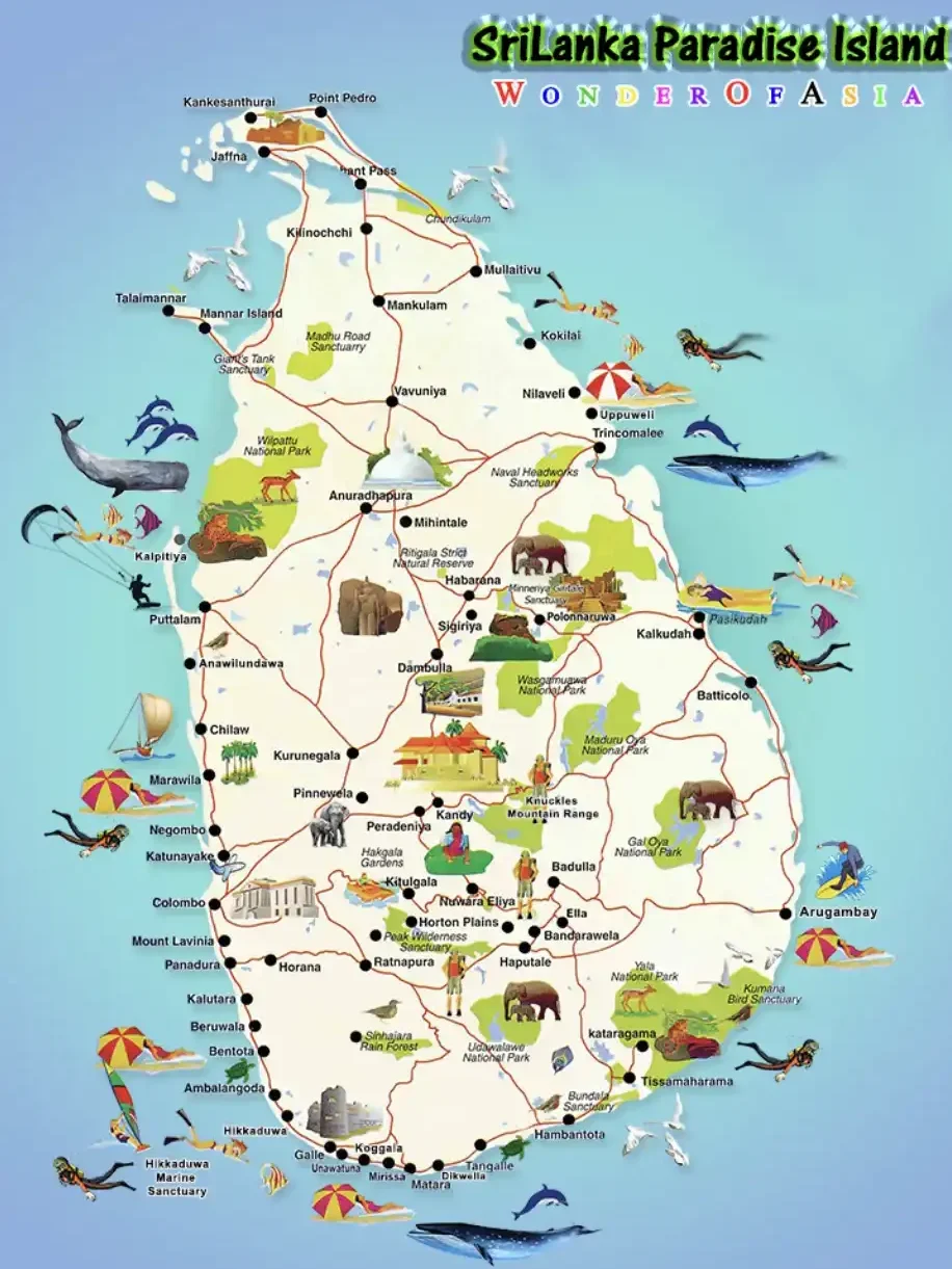 Map of Sri Lanka